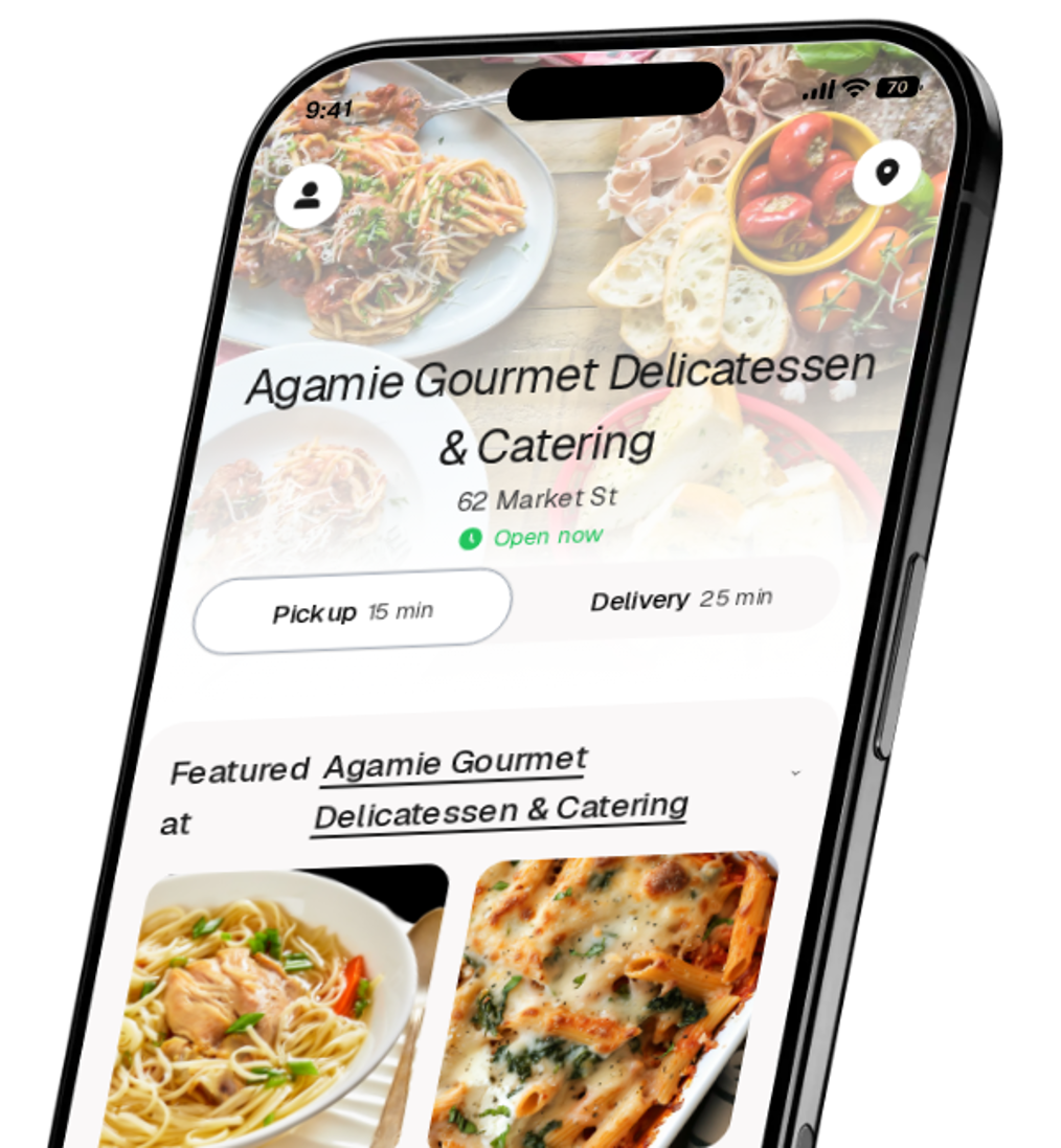 Agamie Gourmet Delicatessen & Catering app preview