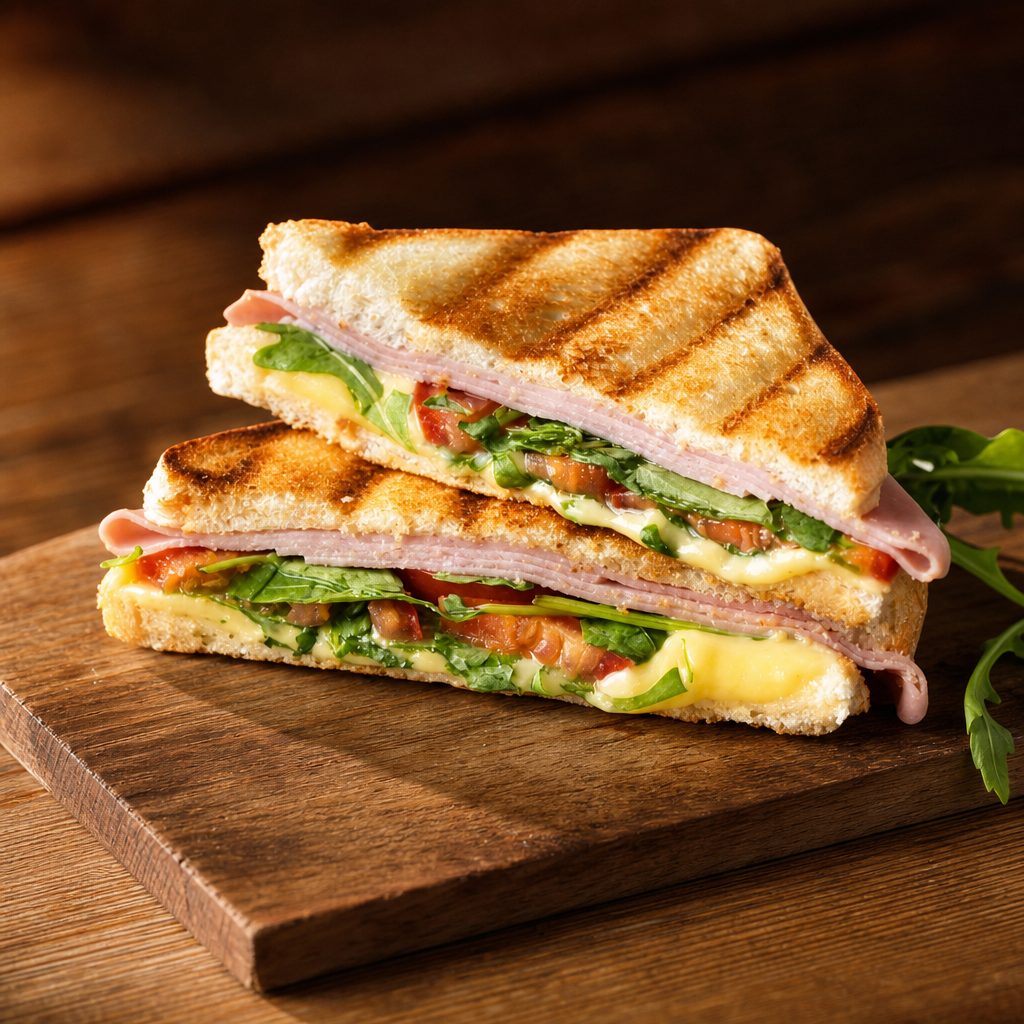 Prosciutto Mozzarella Panini.
